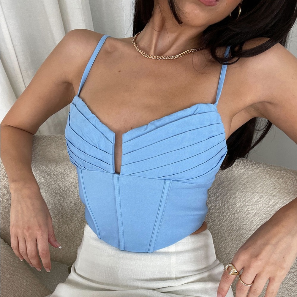 Princess Polly Blue Corset Top